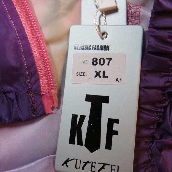 Rain Jacket Windbreaker *NWT* Pouch Lightweight Travel Size XL Women Ombre Pink - Picture 10 of 10